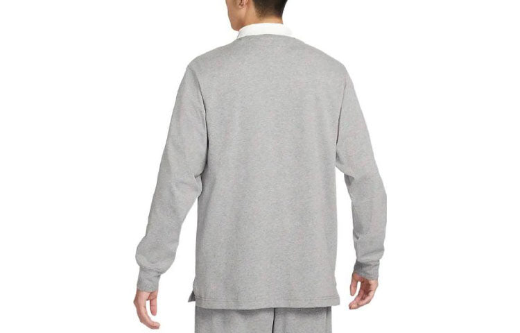 Nike Sportswear Trend Men's Rugby Tops 'Carbon Gray Sail White Pewter Gray' DX6754-091