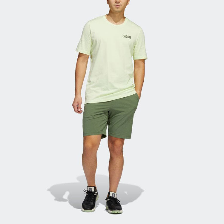 Men's adidas Printing Casual Green Straight Shorts HB6435