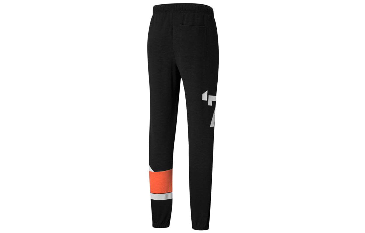 PUMA Franchise Knit Pants 'Black White Orange' 530514-01