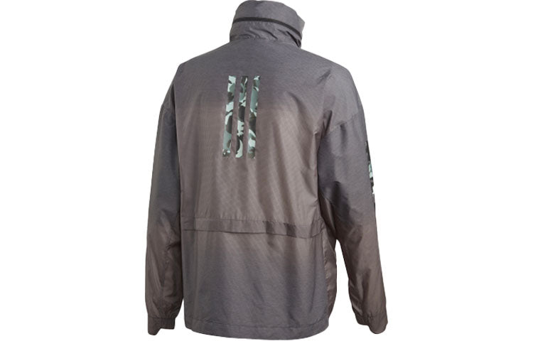 adidas Windproof waterproof Casual Sports Hooded Jacket Gray FS7540