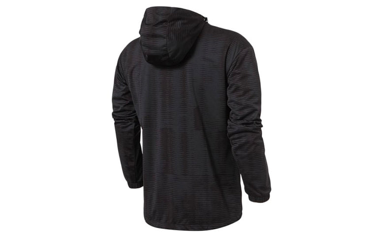 adidas Sports Training Reflective Printing hooded Knit Jacket Black CD2597