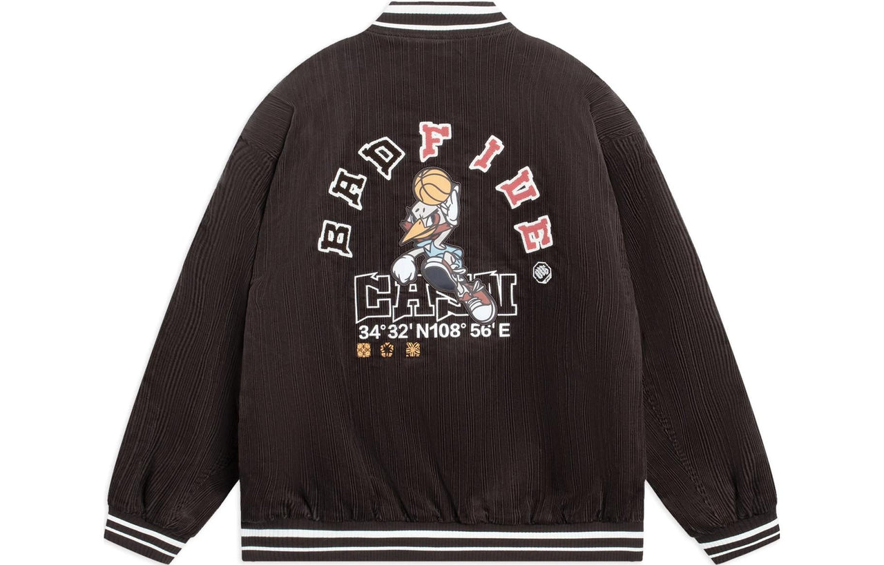 Li-Ning BadFive Graphic Baseball Jacket 'Dark Brown' AJMS113-3