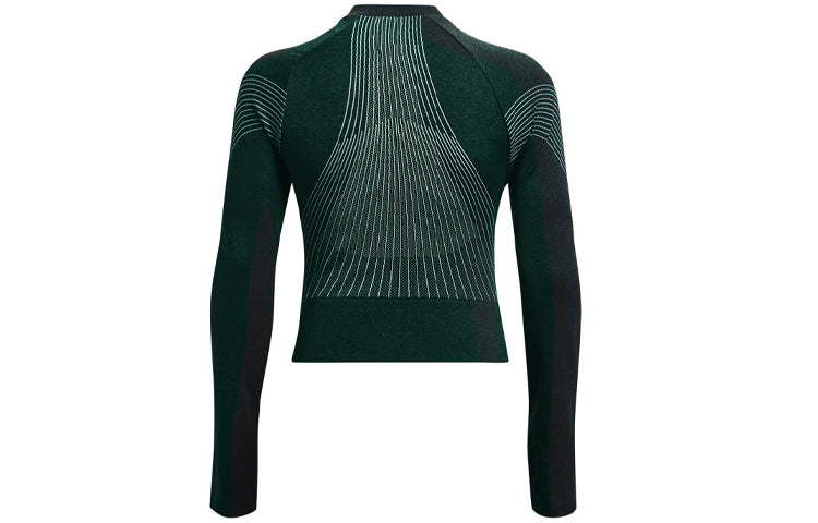 (WMNS) Under Armour Causual Training Short Sports Long Sleeve T-Shirts 'Green' 1362723-370