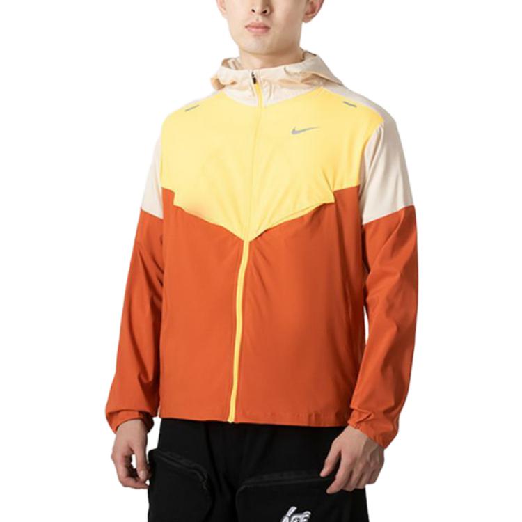 Nike UV Windbreaker Jacket 'Yellow Orange' CZ9071-234
