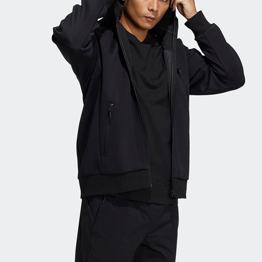 adidas Sports hooded casual Jacket Black H39237