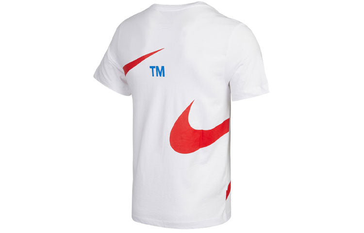 Nike Sportswear Large Logo Printing Round Neck Short Sleeve White DD3350-100