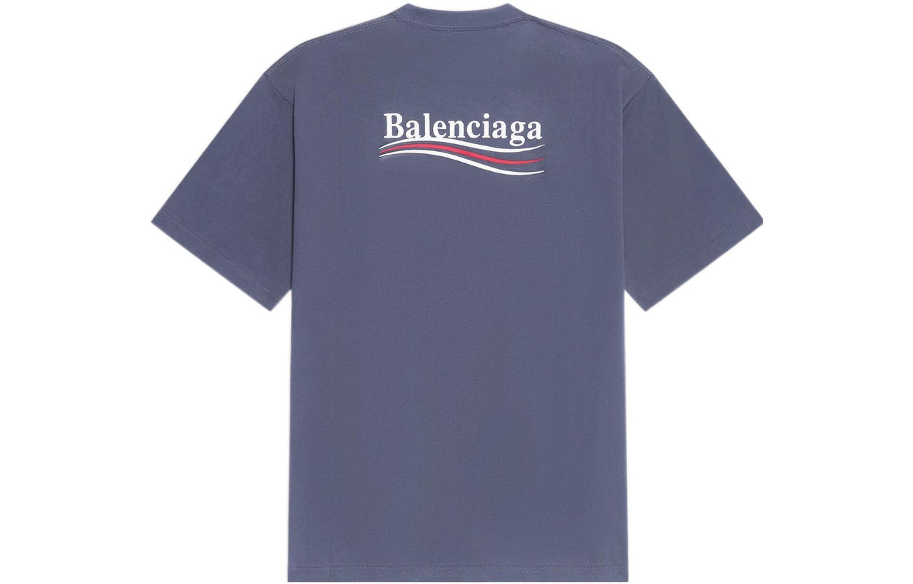 Balenciaga Political Campaign T-Shirt Large Fit 'Dark Grey' 641675TKVJ11366