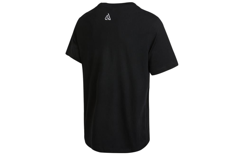 Men's Nike Plant Pattern Printing Round Neck Pullover Short Sleeve Black T-Shirt DQ1868-010