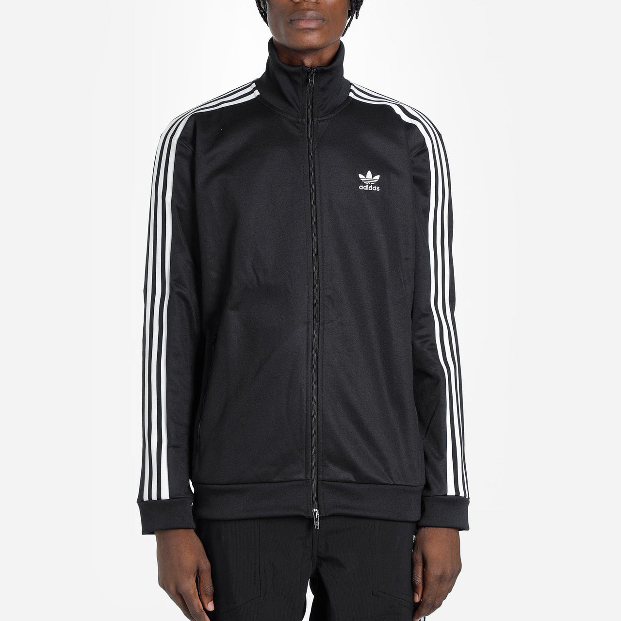 adidas originals logo Long Sleeves Sports Jacket Black CW1250