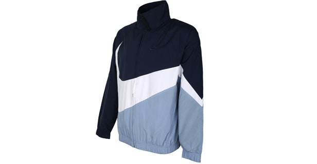 Nike Sportswear Contrasting Colors Large Logo Woven Stand Collar Jacket Blue AR3133-451