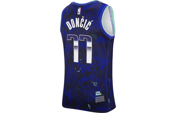 Nike NBA Retro Basketball Jersey/Vest Dallas Mavericks Doncic No. 77 Blue DA6960-405