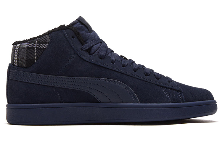 PUMA Smash V2 Mid Wtr Fleece Blue/Black Mid Board Shoes 366810-04