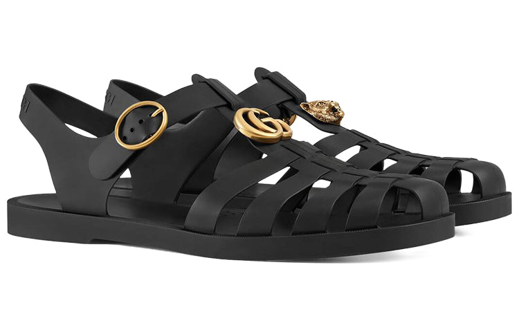Gucci Black Rubber Buckle Strap Sandal 'Black' 463463-J8700-1000