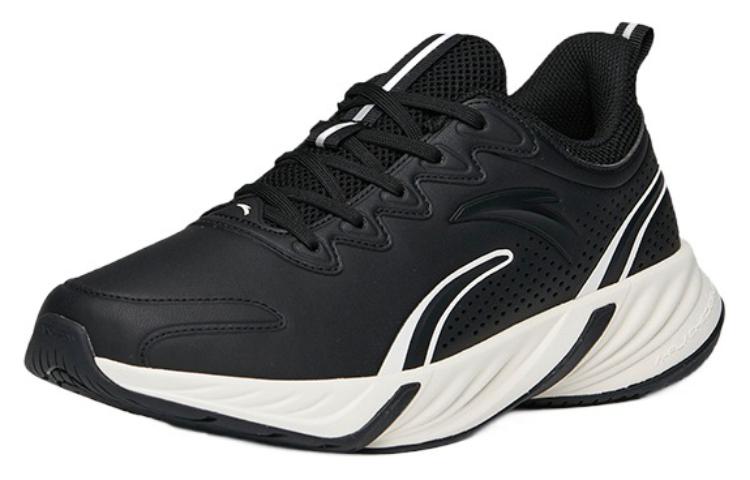 ANTA Running Series Sneakers Leather 'Midnight Black' 112145523-7