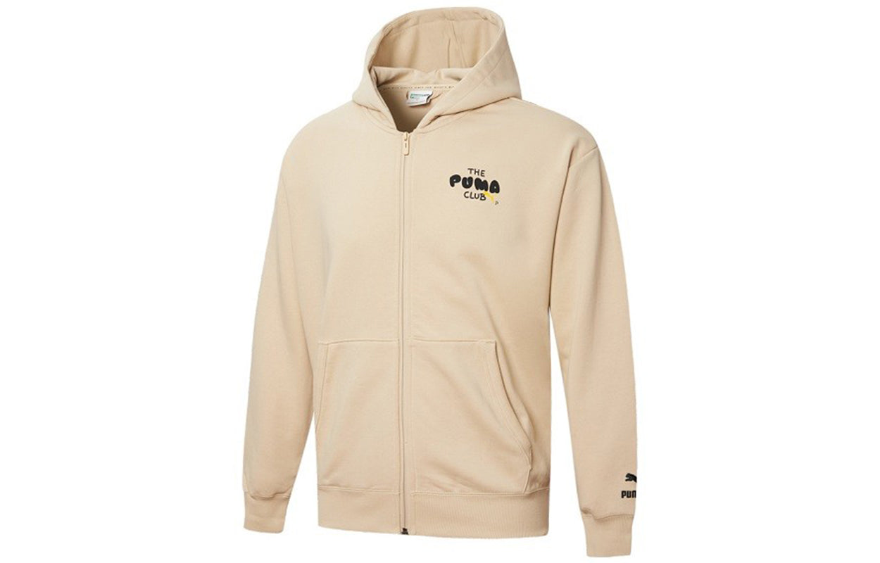 PUMA Club Graphic Full Zip Jacket 'Beige' 533199-20