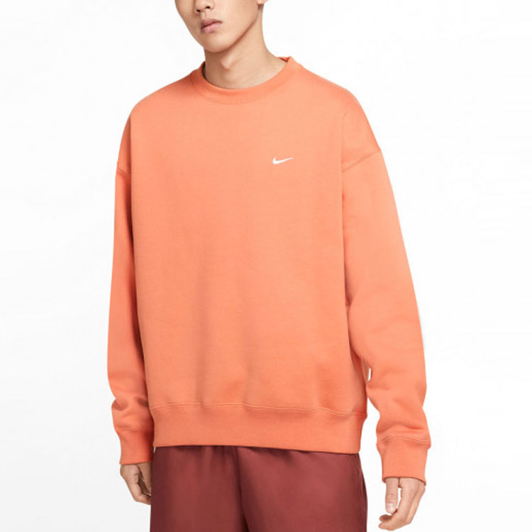 Men's Nike Embroidered Logo Round Neck Long Sleeves Orange CV0554-863
