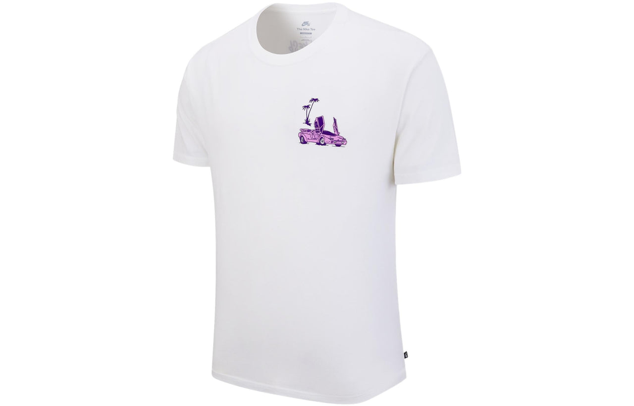 Men's Nike City Cartoon Printing Round Neck Short Sleeve White T-Shirt DJ3841-100
