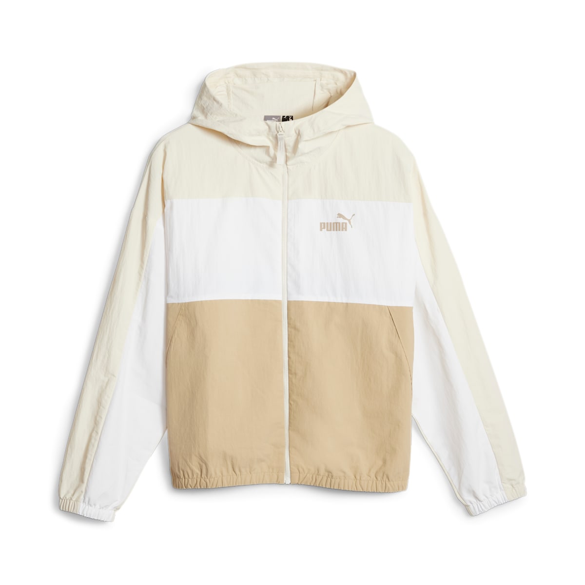 (WMNS) PUMA Oversized Hooded Windbreaker Jacket 'Beige' 675372-87