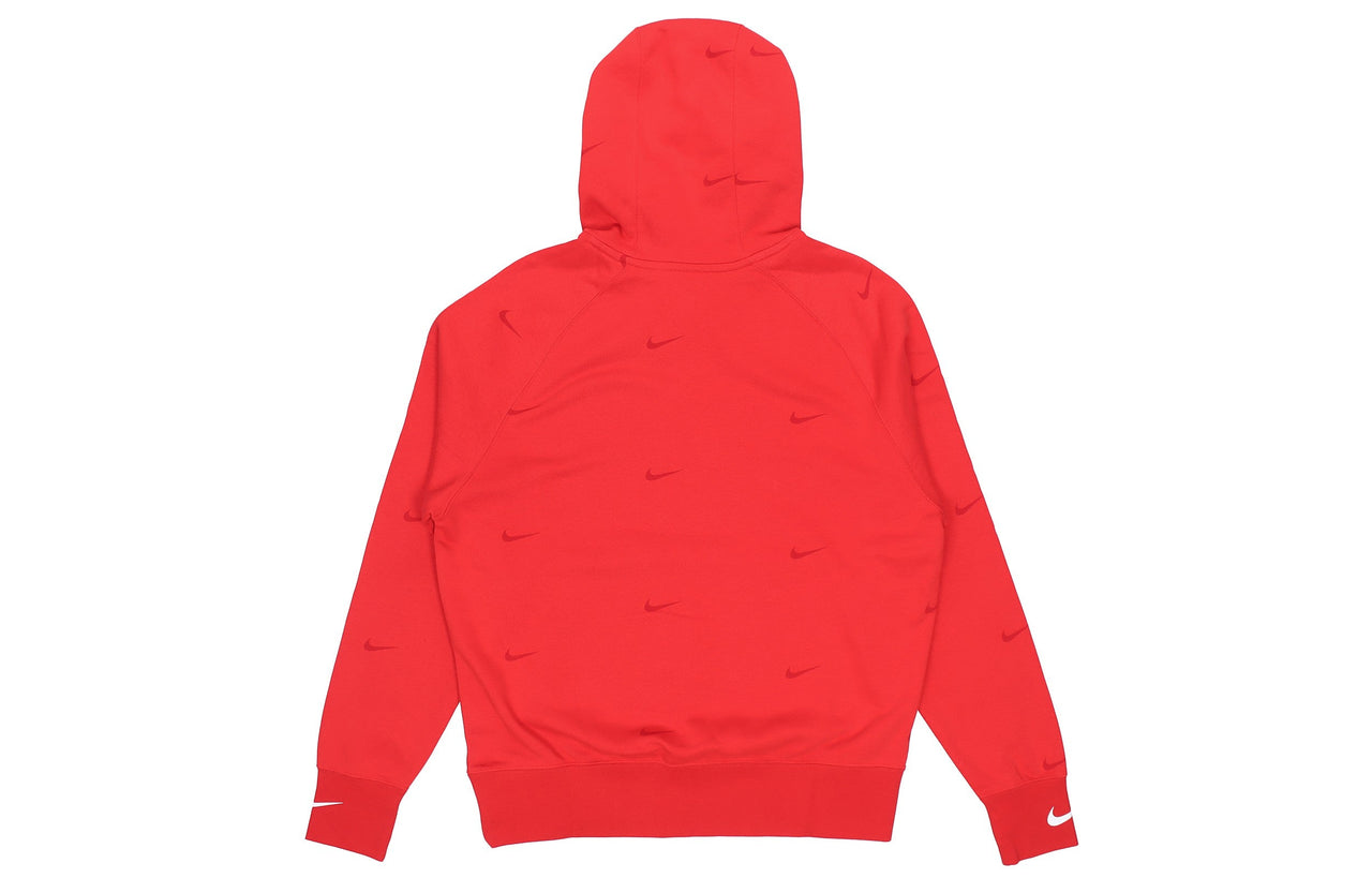 Nike Athleisure Casual Sports hooded Fleece Lined Red DA0111-657
