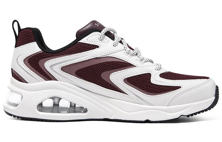 (WMNS) Skechers Tres-Air Uno 'Street Fl-Air - White Burgundy' 177424-WBUG
