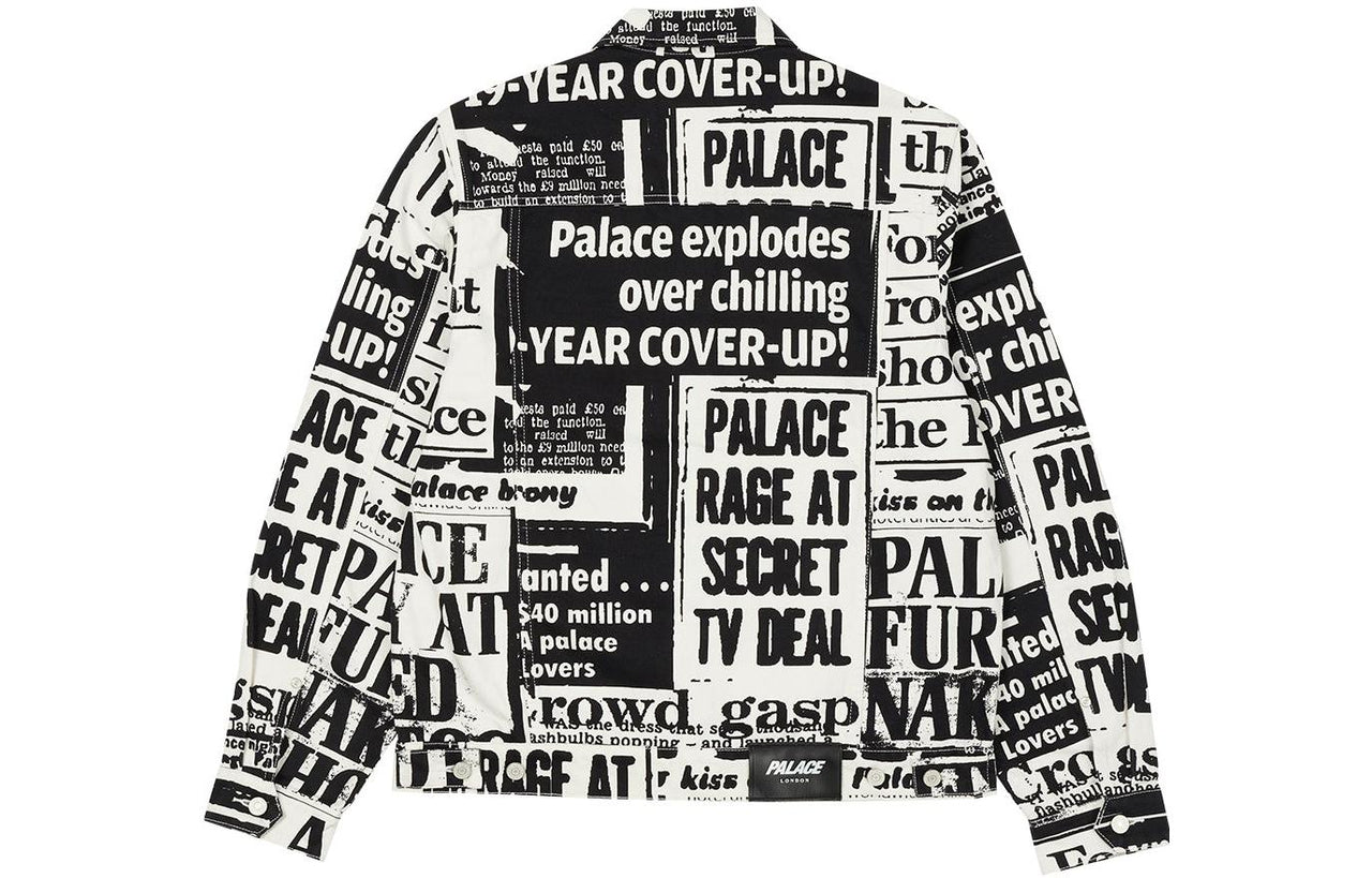 Palace SS22 Tabloid Denim Jacket 'Black' P23SHT002