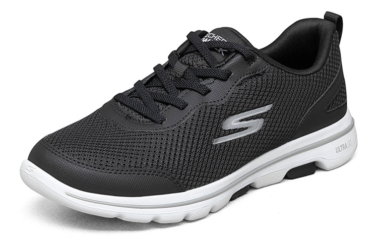 (WMNS) Skechers Go Walk 5 'Black White' 124011-BKW