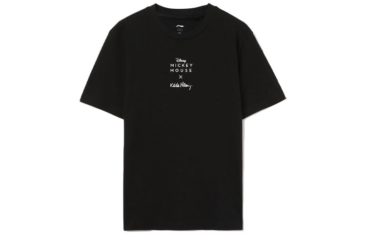 Li-Ning x Disney Crossover Mickey x Keith Haring Series Tee 'Black' AHSR643-2