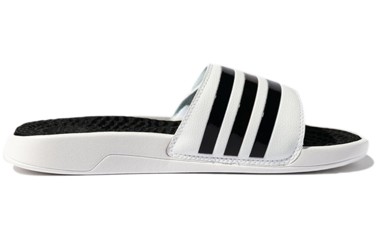 adidas Adissage Tnd Velcro Soft Sole Cozy Sports Slippers White Blue Red FY8152