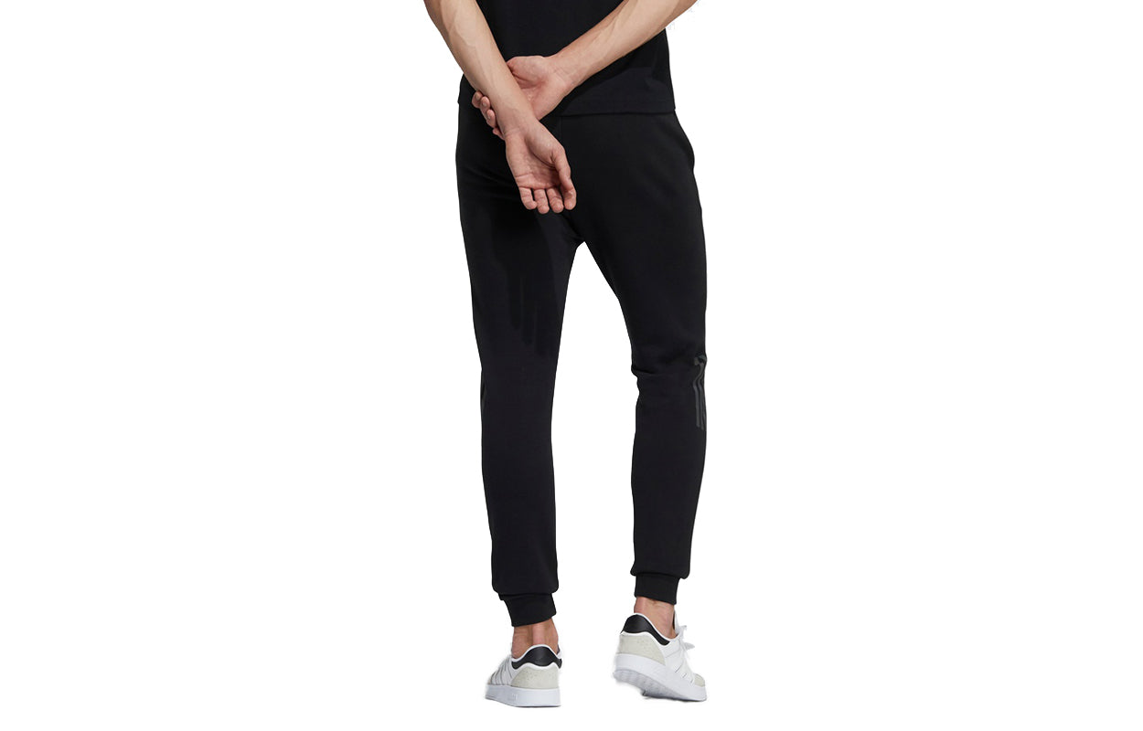 Men's adidas neo Sw 3s Knit Tp Bundle Feet Sports Pants/Trousers/Joggers Black H45188