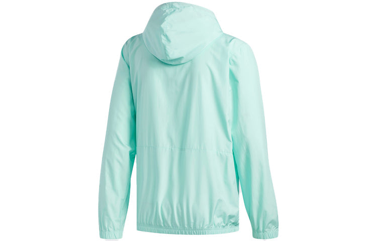 adidas originals Casual Sports Half Zipper Hooded Jacket Mint Green DV0594