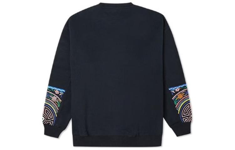Converse Tapesty Crewneck Sweatshirt 'Black' 10025058-A03