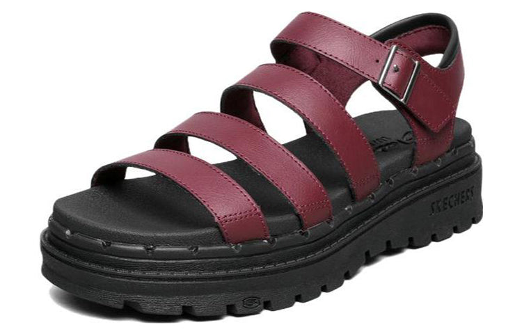 (WMNS) Skechers Jammers Poppin' Strappy Sandal 'Burgundy' 163085-BURG