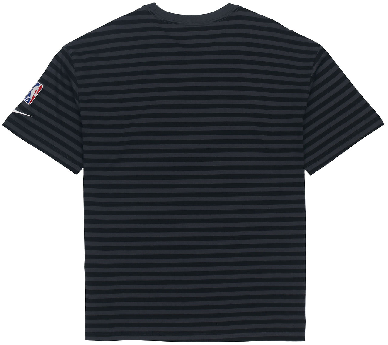 Men's Nike NBA Brooklyn Nets Casual Sports Loose Alphabet Stripe Short Sleeve Black T-Shirt DA5862-060