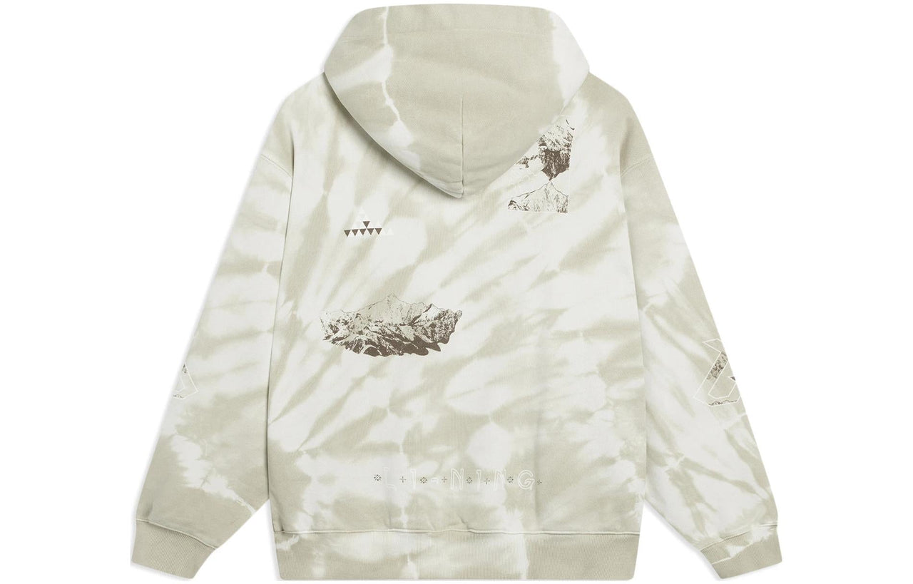 Li-Ning Chinese Culture Graphic Tie-Dye Hoodie 'Grey' AWDT261-2