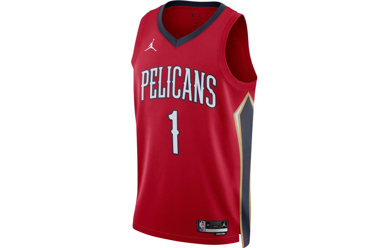 Air Jordan Pelicans Zion Williamson Swingman Statement Jersey 'Red' DO9535-658