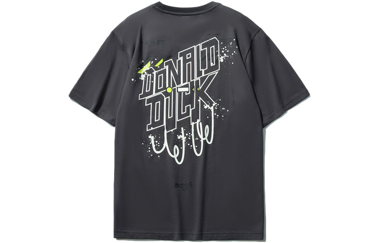 Li-Ning x Disney Donald Duck Cartoon Printing Tee 'Black Grey' AHSR546-2