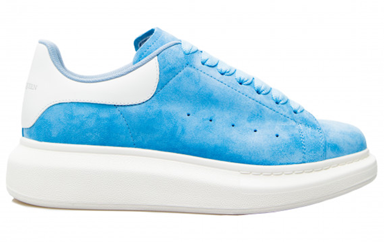 (WMNS) Alexander McQueen Suede Oversized Sneaker 'Blue' 650792WIA514437
