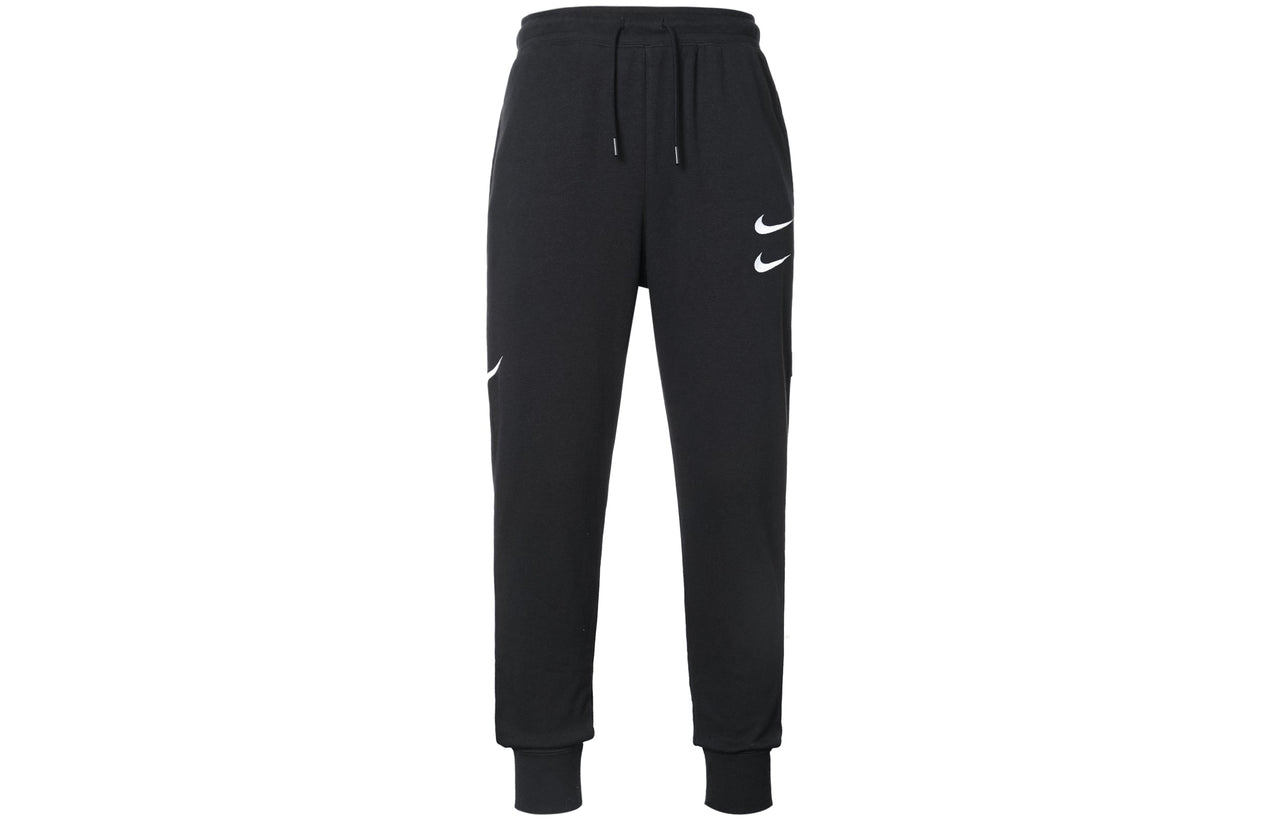 Nike Mens Swoosh Embroidered Double- Hook Casual Sports Pants Black DB4956-010