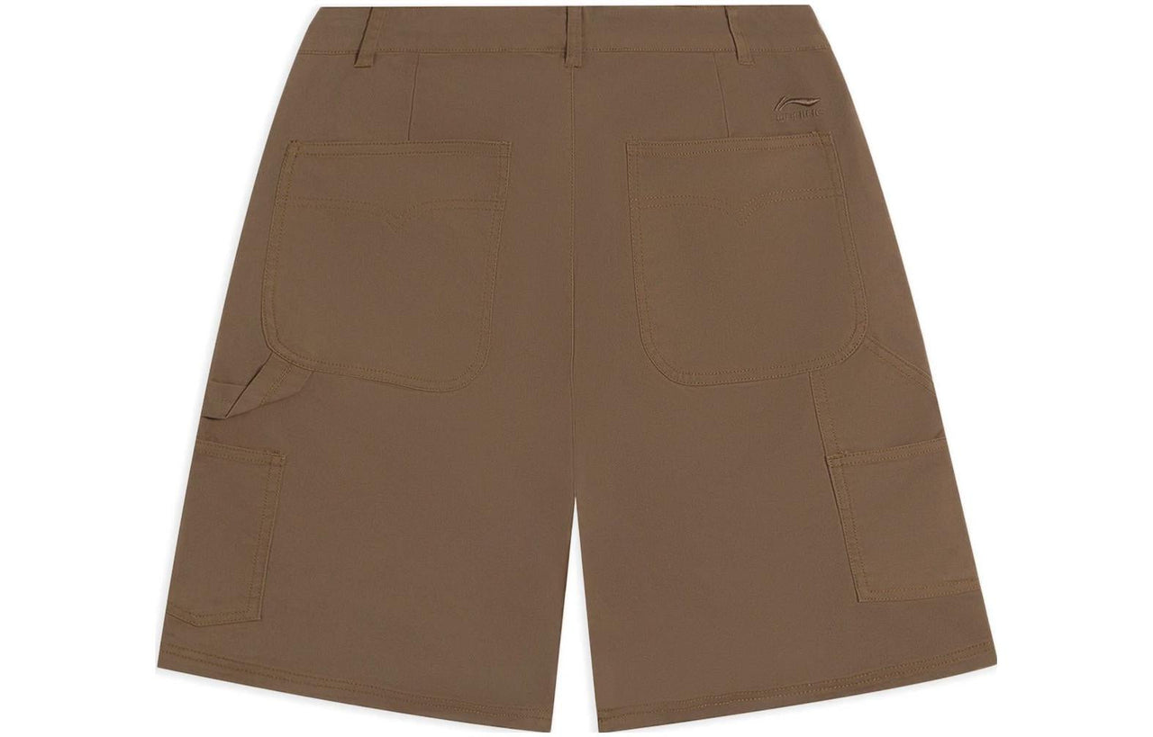 Li-Ning Skateboarding Embroidery Logo Shorts 'Brown' AKSS835-1