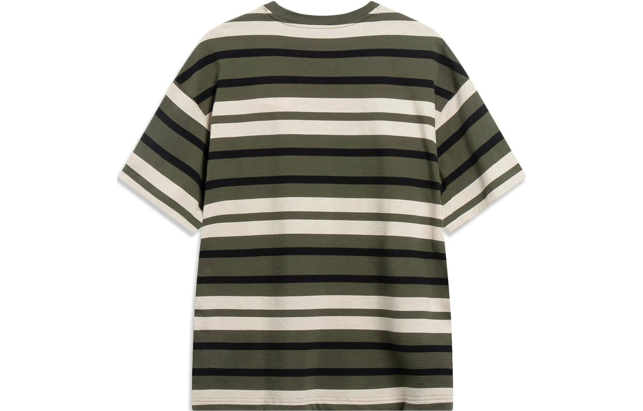 Li-Ning Counterflow Striped T-shirt 'Olive Beige' AHST603-6
