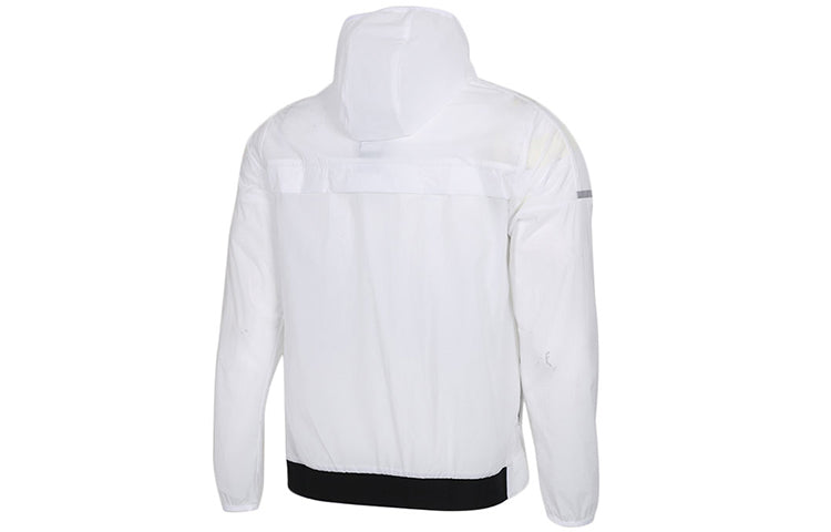 adidas Wb Light logo Printing Woven Sports Hooded Jacket White FI8758