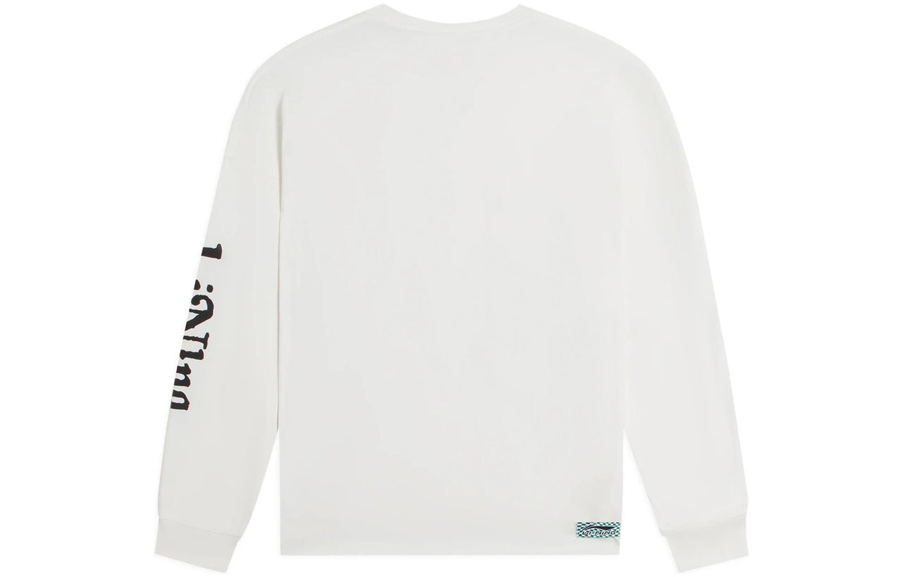 Li-Ning x Rooovie Graphic Long Sleeve T-shirt 'White' AHSSB19-1