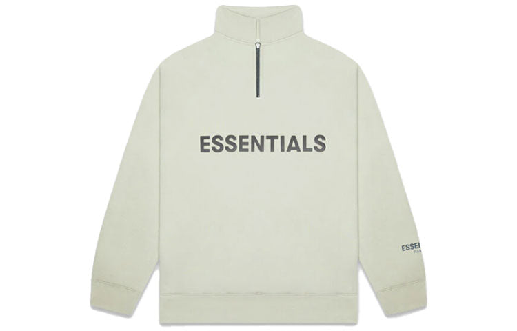 Fear of God Essentials FW20 Half Zip Sweatshirt 'Sage' 0192250500213012