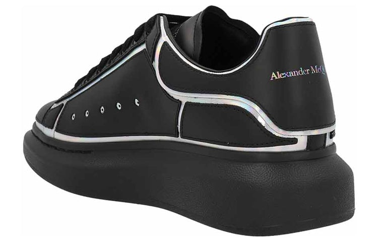 Alexander McQueen Oversized Sneaker 'Black Silver Holo' 645868WIBNV1587