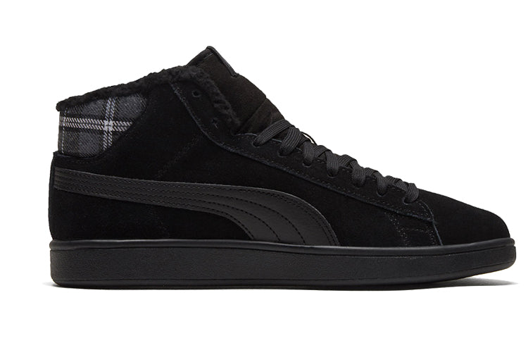 PUMA Smash V2 Mid Wtr Fleece Black Mid Board Shoes 366810-01