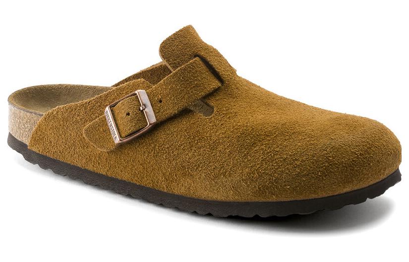 Birkenstock Boston Soft Footbed Suede Leather Narrow Fit 'Mink' 1009543