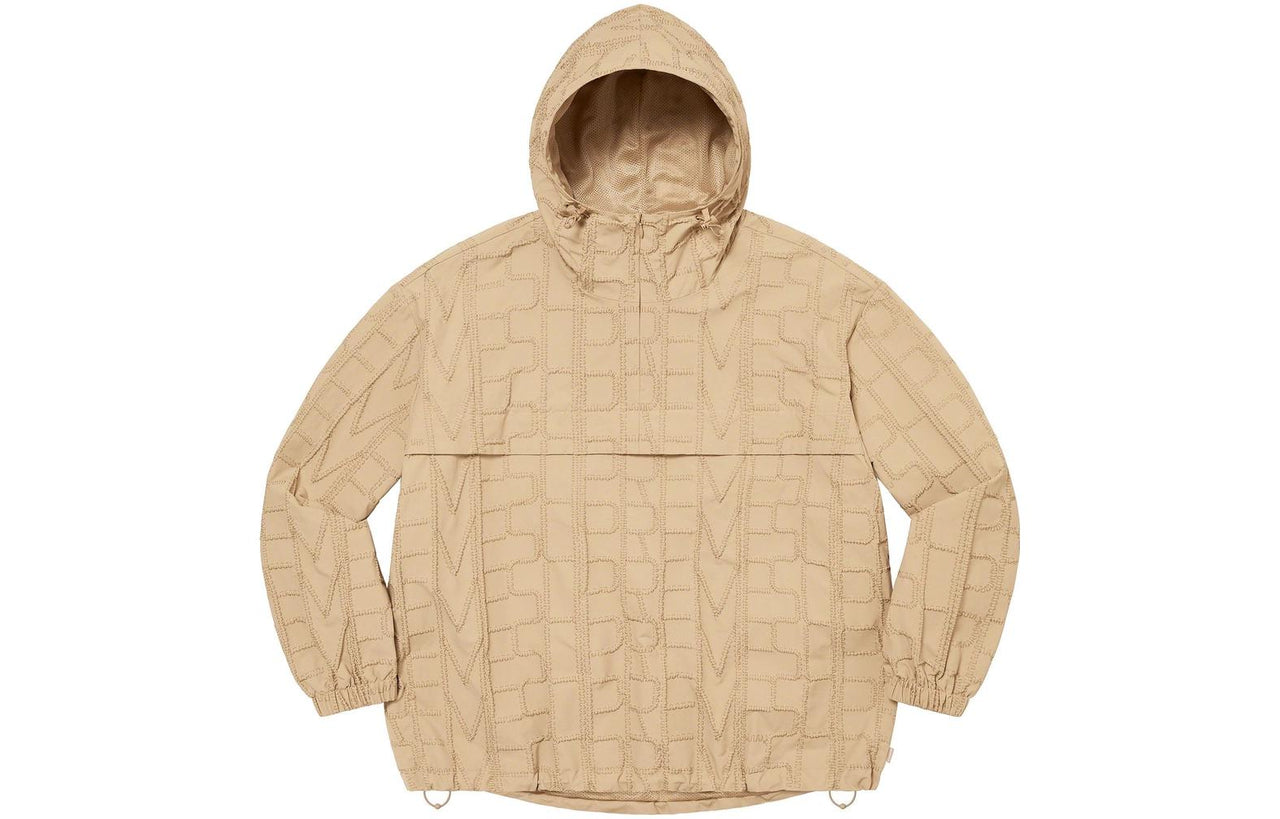 Supreme SS23 Week9 repeat stitch anorak Logo Hoodie 'Brown' SUP-SS23-169