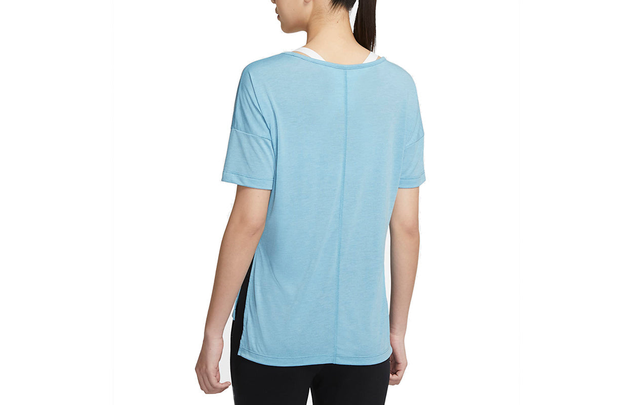 (WMNS) Nike AS W NY DF LAYER SS Top CERULEAN CJ9327-424