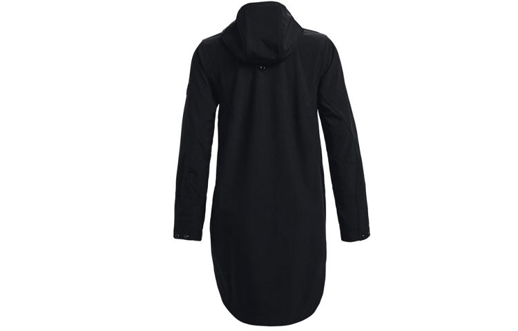 (WMNS) Under Armour Rush Shell Casual Mid-Length Hooded Jacket 'Black' 1364906-001