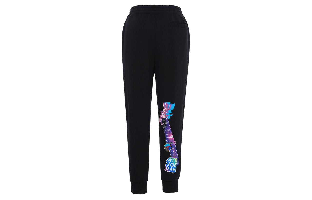 Air Jordan MJ Sticker Sweatpants Casual Sports Fleece Lined Long Pants Black CT6725-010